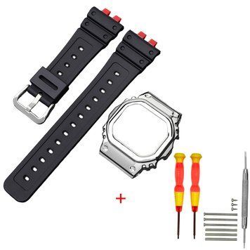 Ремінець + безель (рант) для Casio G-Shock GMW-B5000 Red-Black SI 1051-0919 фото