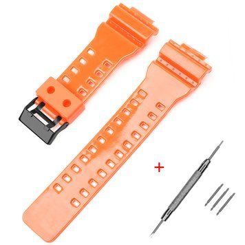 Ремінець для Casio G-Shock GA-100/110/120 Orange-Glossy BK 1051-1188 фото