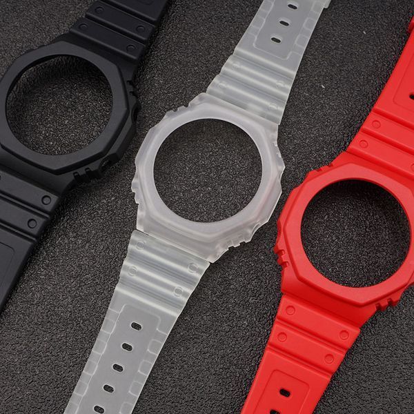 Ремінець + безель (рант) для Casio G-Shock GA-2100 Black BK 1051-0812 фото