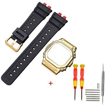 Ремінець + безель (рант) для Casio G-Shock GMW-B5000 Red-Black GD 1051-0920 фото