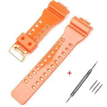 Ремінець для Casio G-Shock GA-100/110/120 Orange-Glossy GD 1051-1178 фото